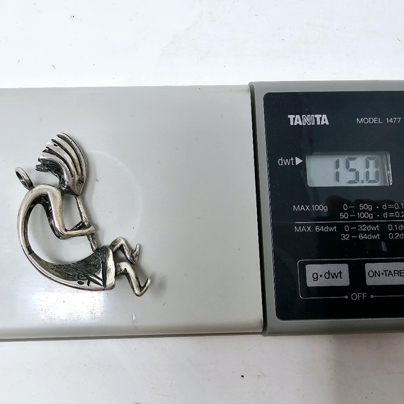 Kokopeli Sterling Pendant - Picture 2 of 7